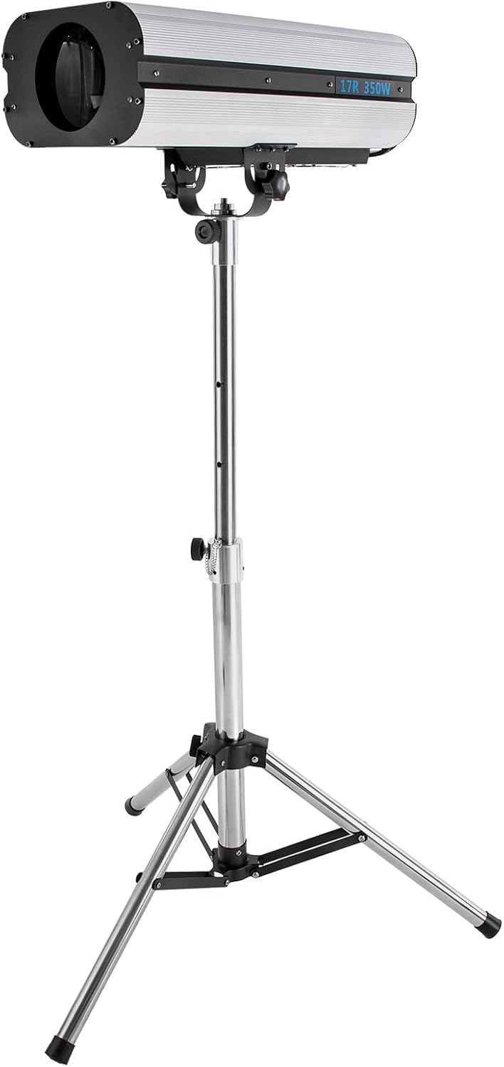 350W Follow Stage Spot Light Muti-Color Stage Spotlight with Stand DMX & Manual Control Beam Stage Spot Focused Lamp Professional Performance Lights for Event Theater Disco Party Show