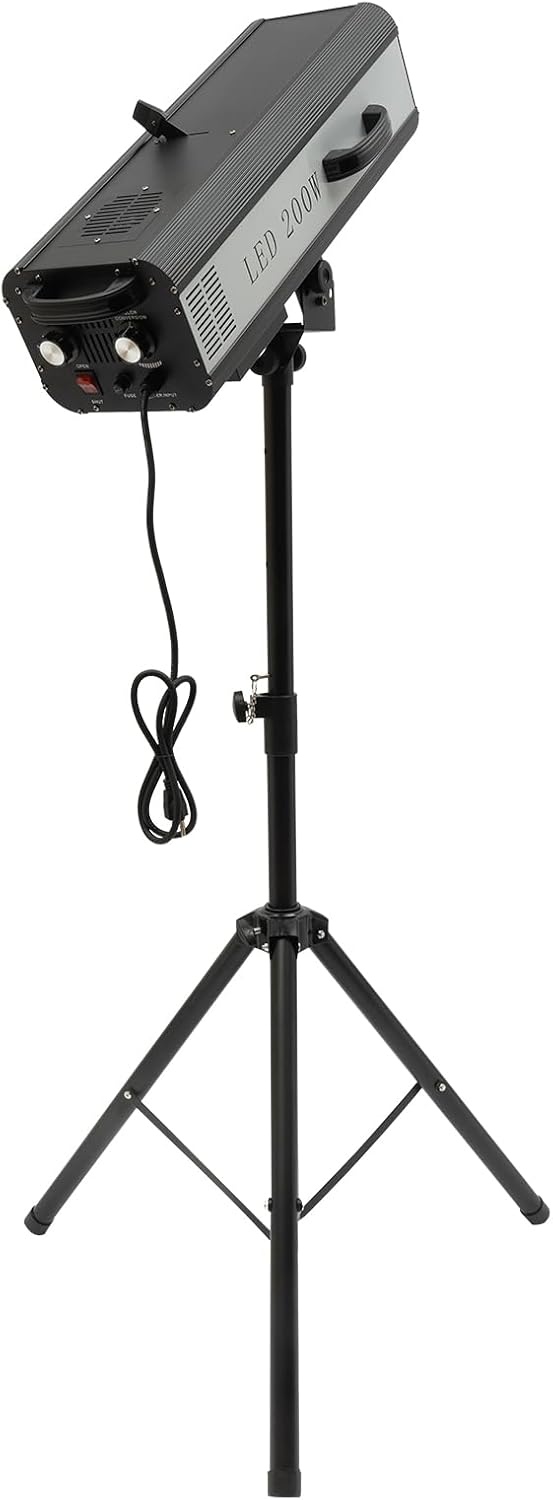 200w Led Follow Stage Spot Light with Stand, Multi-Color Stage Spotlight, Stage Spot Light, Manual Control Stagelight, Professional Performance Lights for Stage Theater Wedding Dj Performance