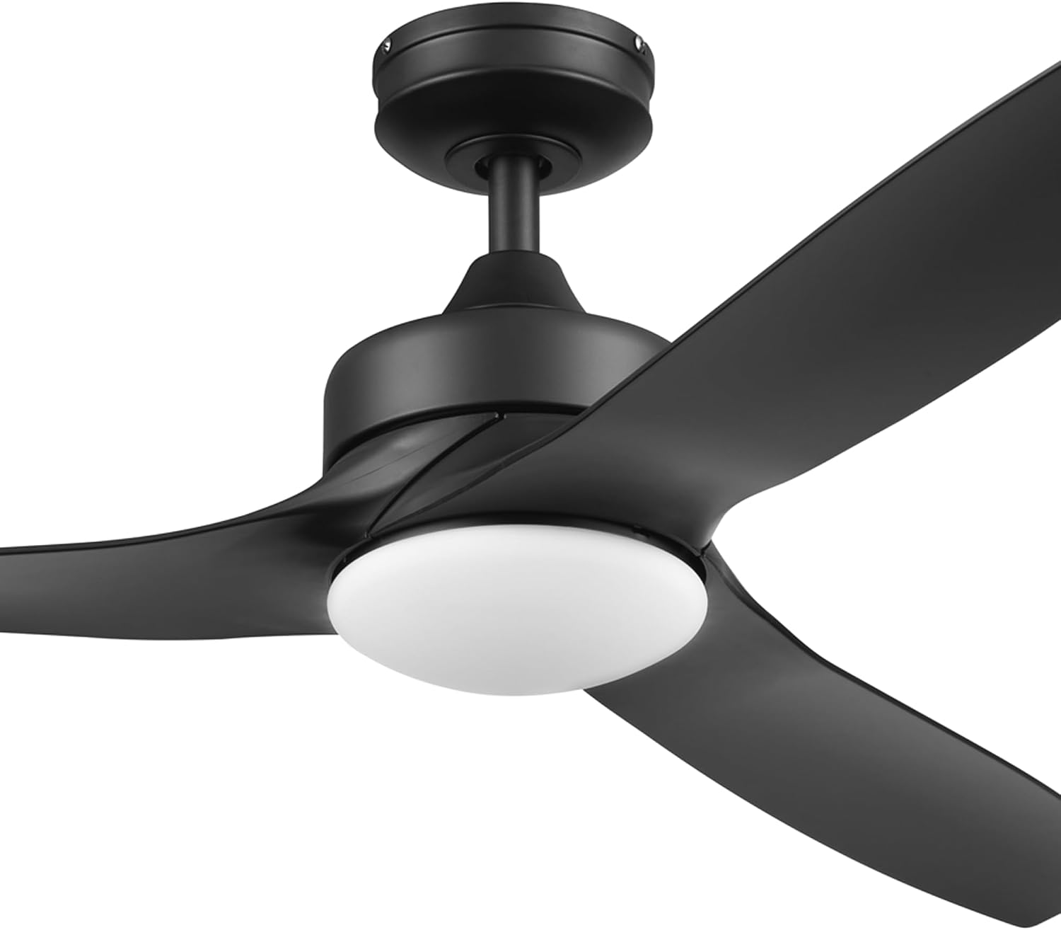 Honeywell Ceiling Fans Lynton, 52 Inch Indoor Outdoor Ceiling Fan with Color Changing LED Light, Remote Control, Matte Black High Performance Blades, Reversible Airflow - 51854-01 (Black)