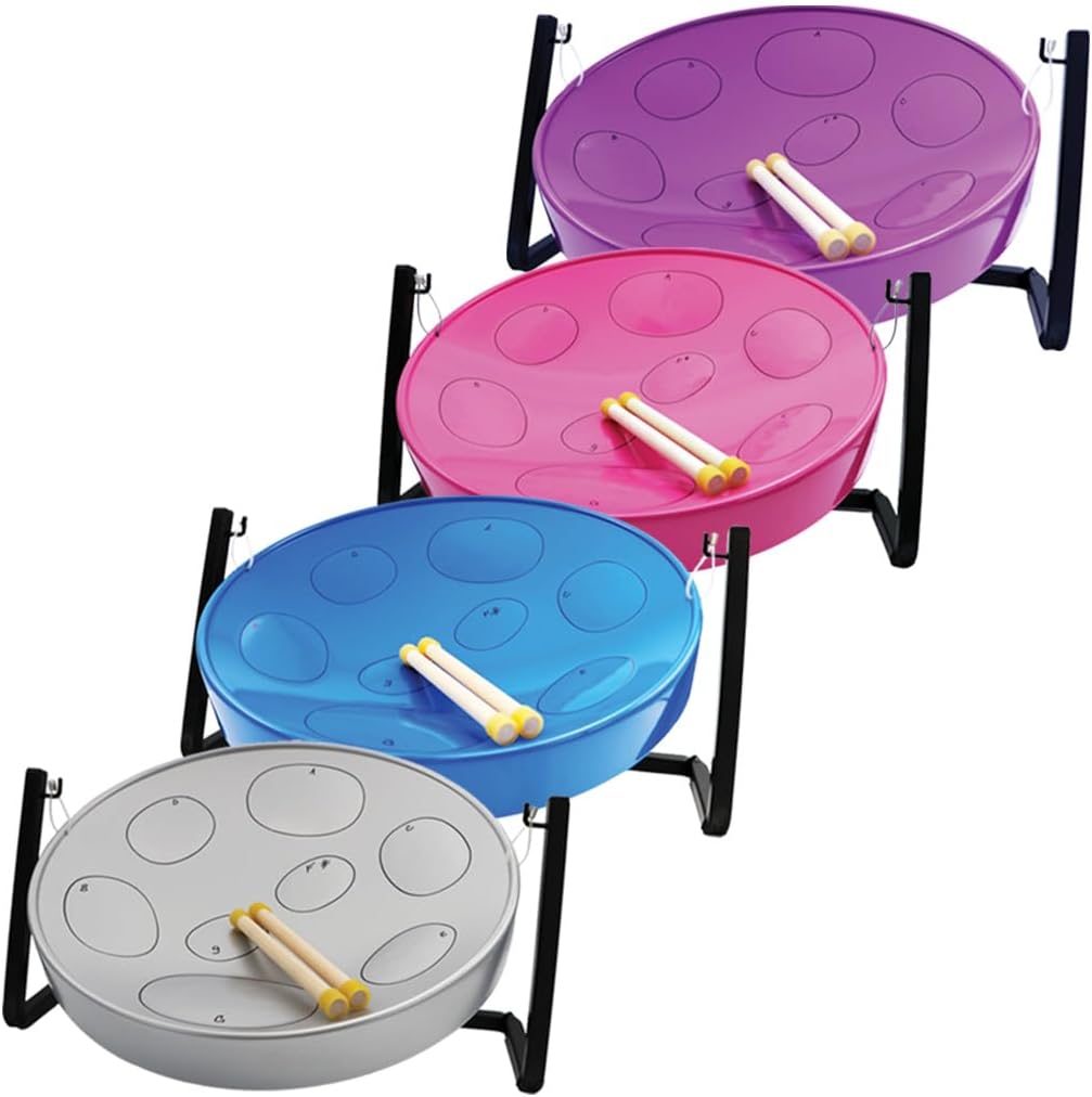 Panyard JJ Jumbie Jam Steel Drum Kit, Metal Table Top Stand, Purple Pan (G), Made in USA (W1087)