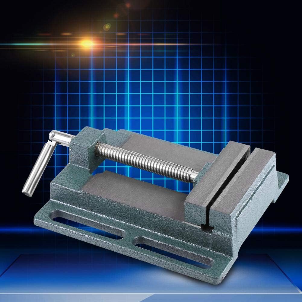 Industrial Drill Press Vice, 6inch 45# Steel Jaw Opening Cast Iron Bench Clamp Vise for Milling, Drilling, Woodworking and Machinery Maintenance.