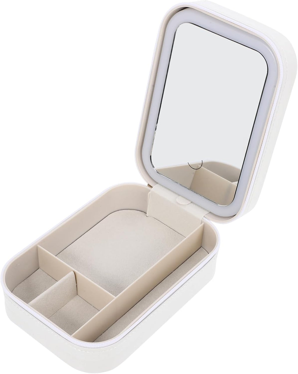 FOMIYES 5pcs Led Makeup Mirror Organizer Travel Cosmetic Case Magnifying Mirror Light Makeup Box Travel Organizer
