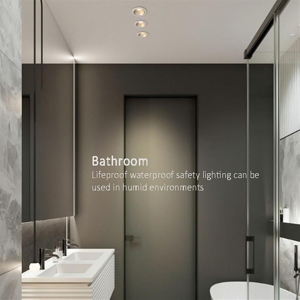 7W/12W/15W Ceiling Recessed Aluminum Panel - IP65 Waterproof Rustproof Recessed Shower Spotlight for Indoor & Outdoor Wet Areas