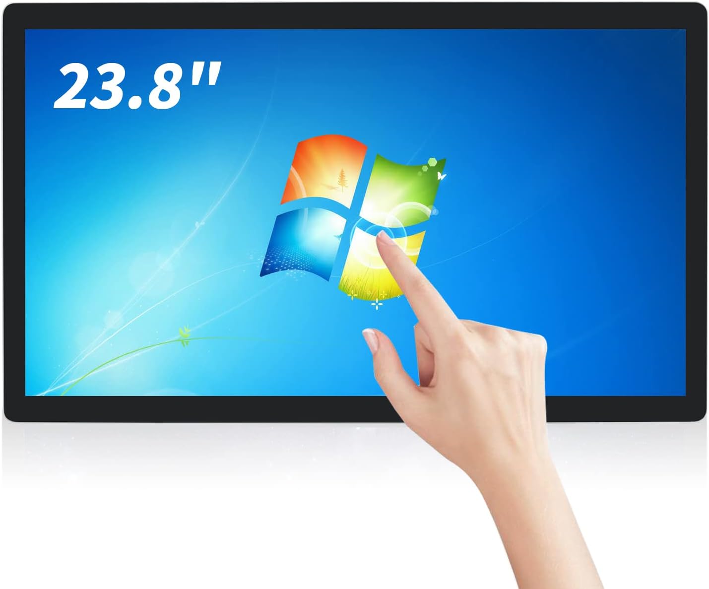 23.8 inch Touch Screen PC Monitor, Intel i3, 4GB RAM, 128G SSD, 16:9 FHD 1080P, Windows 10, Smart Board for Classroom, Meeting & Game, USB, VGA & HDMI Monitor