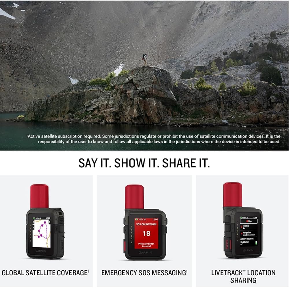 Garmin inReach Mini 3 Plus, Rugged Global Satellite Communicator with Touchscreen Texting, Photo & Voice Messaging, Emergency SOS Messages - Bundle w/Deco Essentials 26-Month CPS Plan
