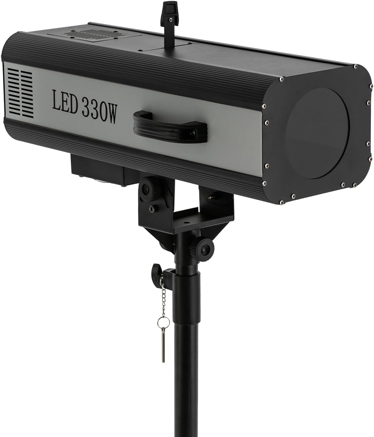 LED Follow Spot Light, 330W Stage Spotlight with Stand Muti-Color Manual Control Stage Light LED Follow Spotlight for Stage Party Show Wedding Adjustable Aperture Max Illumination Distance 98.4ft