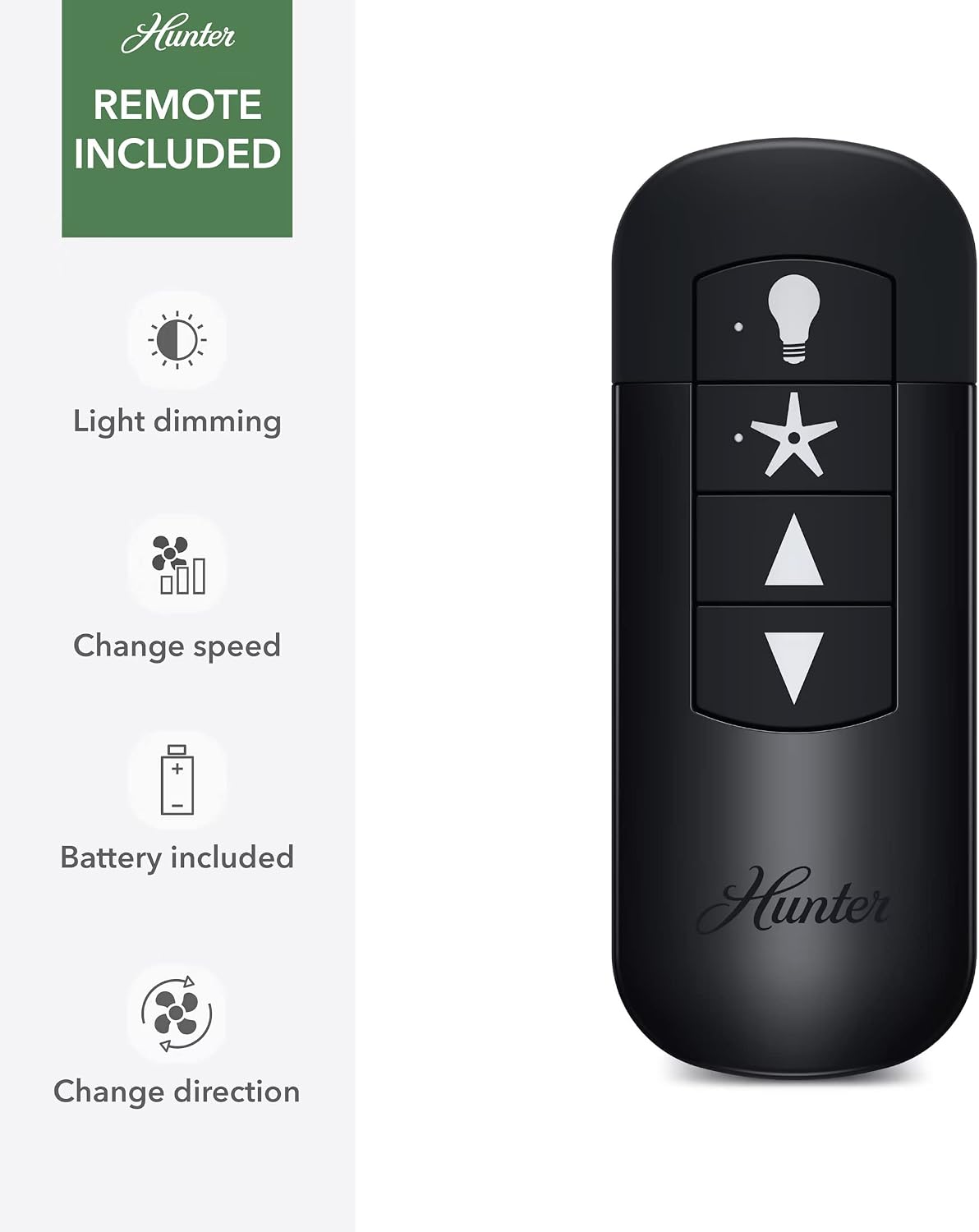 Hunter Fan 52 Inch Traditional Noble Bronze Finish Indoor Ceiling Fan With Light Kit and Remote Control (Renewed)