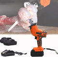 Electric Commercial Home Butchers Saw, Hacksaw Handheld Cordless Tools, Multifunctional Reciprocating Saw, 20cm Blade, For Cutting Meat/Bones, 2 Battery + 1 Sawtooth