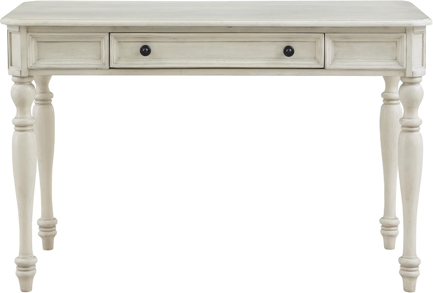 OSP Home Furnishings Country Meadows 48 Inch Writing Desk with Drawer, Antique White