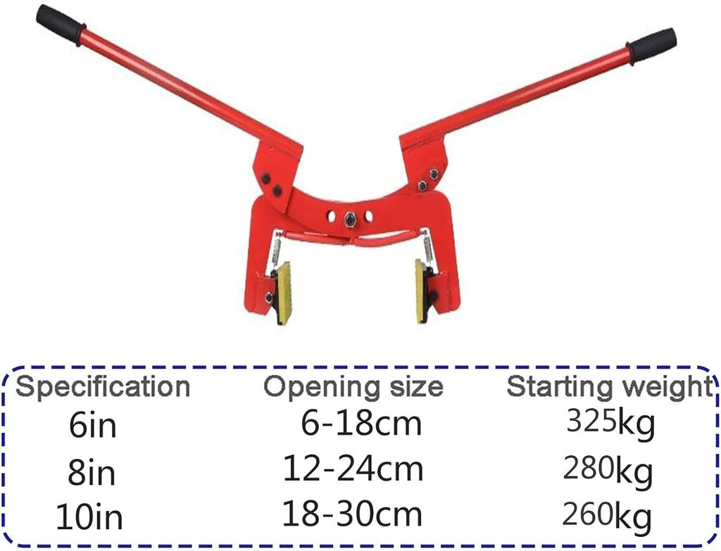 Heavy Duty 6in Lifting Clamps for Stone, Granite & Marble - Durable Carrying Clamps for Curb Stones, Ideal for Construction & Stone Handling(10in)