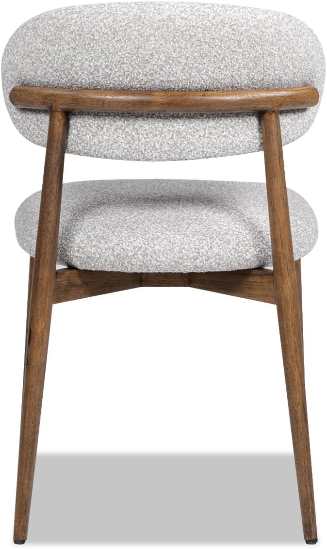 Jennifer Taylor Home Locke 20.5' Modern Upholstered Dining Chair with Wood Frame Salt & Pepper Boucle
