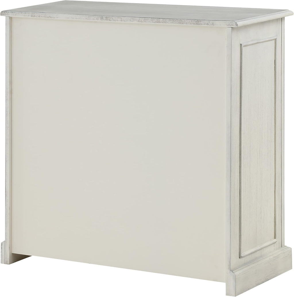 OSP Home Furnishings Country Meadows 2-Shelf Bookcase, Antique White