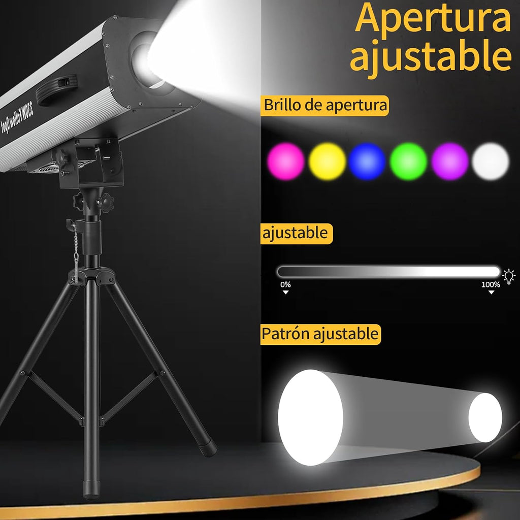 330W Stage Spotlight, 6 Colors Dual Focus Stage Spotlight with Stand Manual Control Stage Light Spotlight Spotlight for Party Shows
