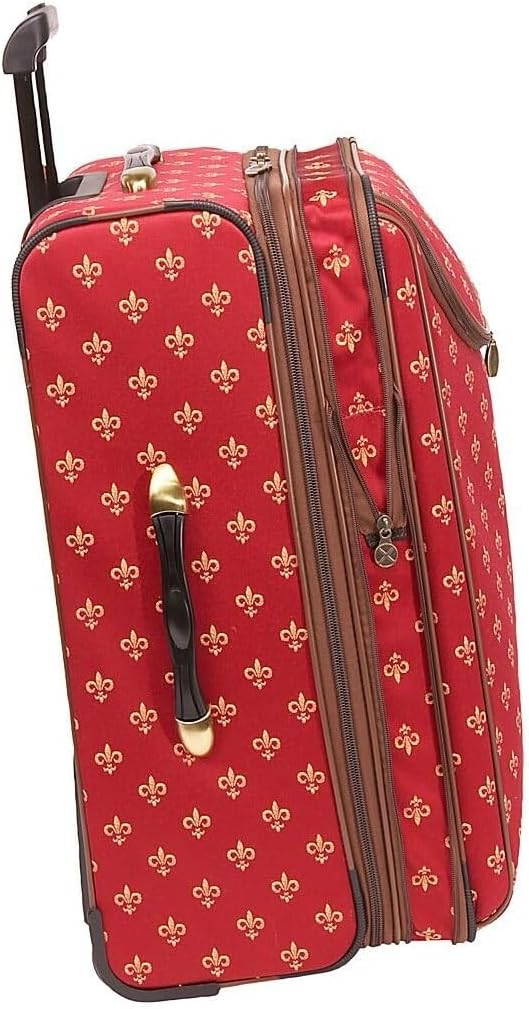 HomeStock Vintage Luggage Set 4 Piece - Antique Style Suitcase, Rolling Carry On, Doctor Bag, Cosmetic Case