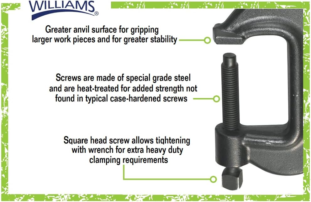 Williams CC-10LAAW 10 3/8-Inch Heavy Service C Clamp