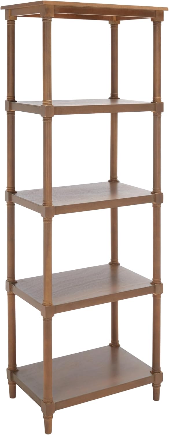 Safavieh American Homes Collection Odessa Grey 5 Tier Bookcase |Sepia