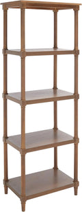 Safavieh American Homes Collection Odessa Grey 5 Tier Bookcase |Sepia