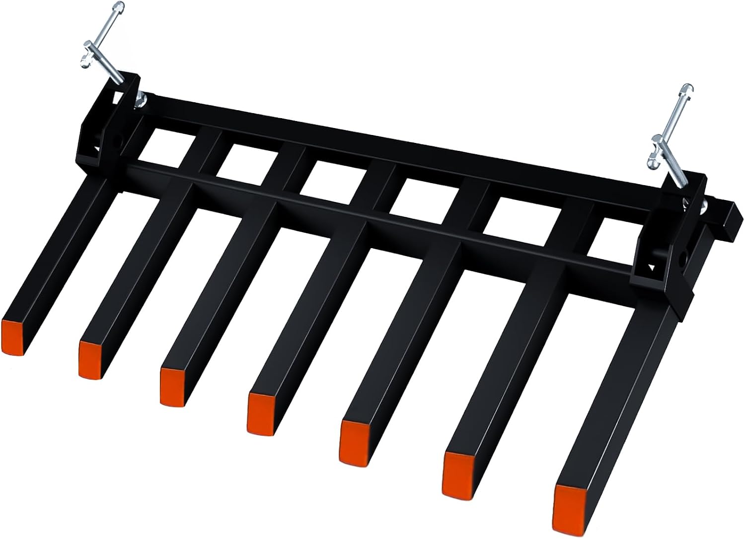Hipicute Clamp On Debris Forks to 68', Clamp-On Pallet Fork 6000 Lbs Capacity Load Fit for Loader Bucket Skidsteer Tractor