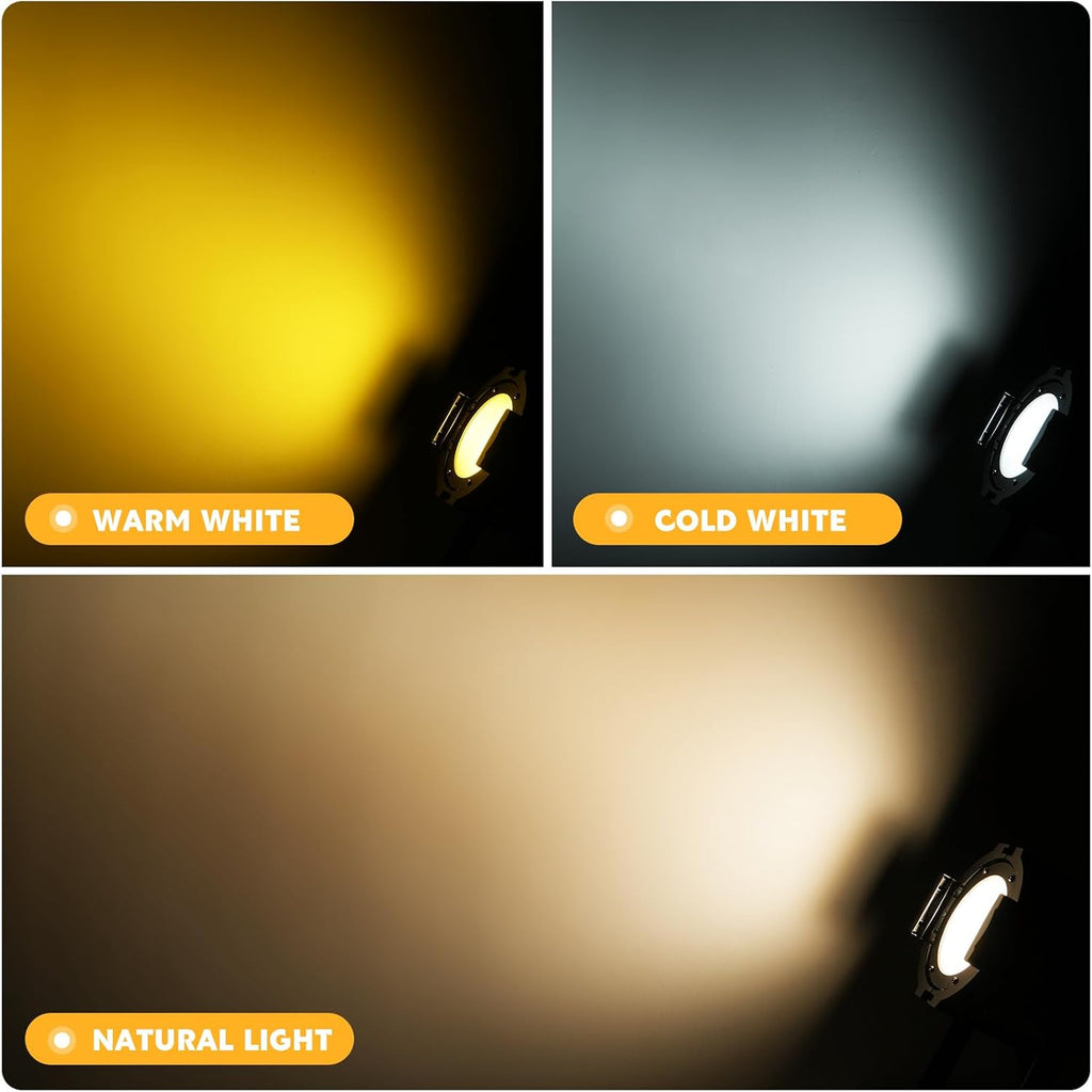 HOLDLAMP Spotlight COB 80W Stage Light Par Lights Party Warm & Cold White Professional DMX Spotlights Portable Metal Housing Strobe Light Bright for Church, Concert, Theater, Photostudio - 8Packs