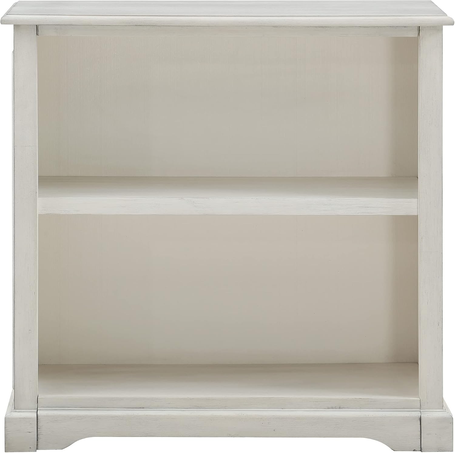 OSP Home Furnishings Country Meadows 2-Shelf Bookcase, Antique White