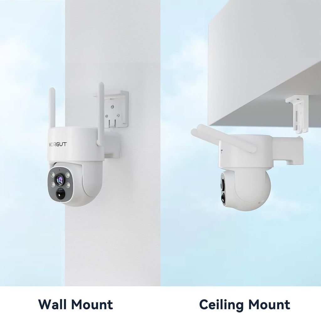 Solar Security Cameras Wireless Outdoor with 10'' Monitor, 4pcs 2K Solar Powered Camera System, 360° PTZ, Color Night Vision,Human Detection,10CH NVR with 500GB HDD,2.4G/5G WiFi,No Monthly Fee