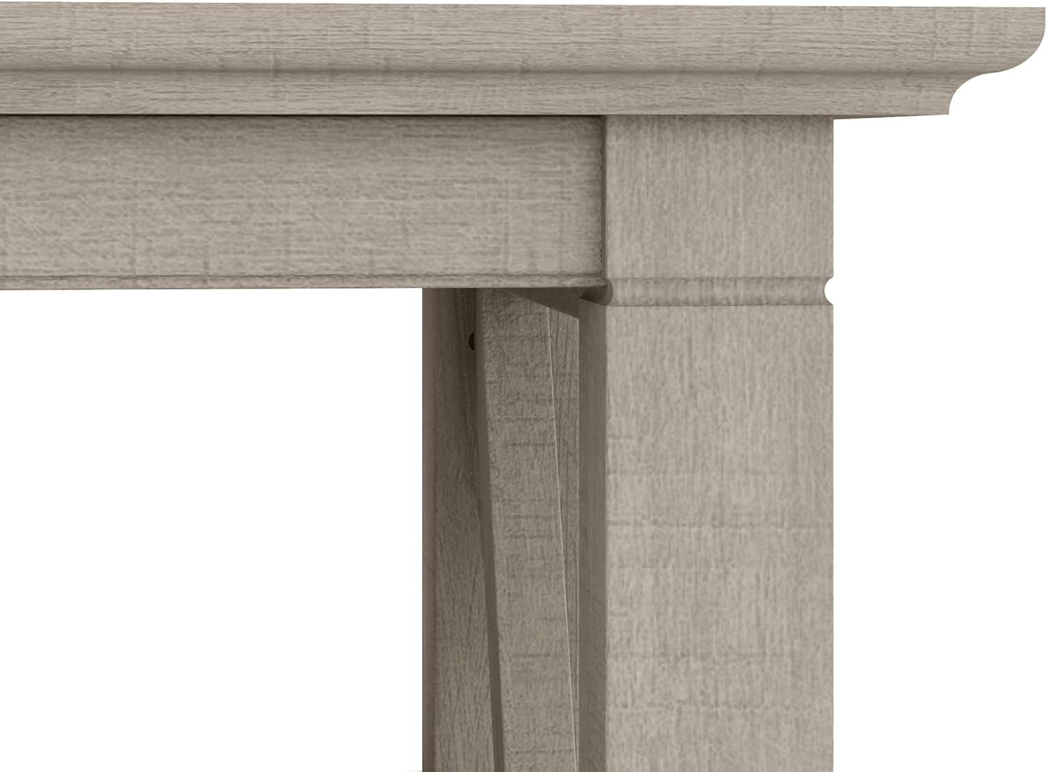 Bush Home Key West Tall TV Stand for 65 Inch TV in Washed Gray, Farmhouse Entertainment Center with Storage