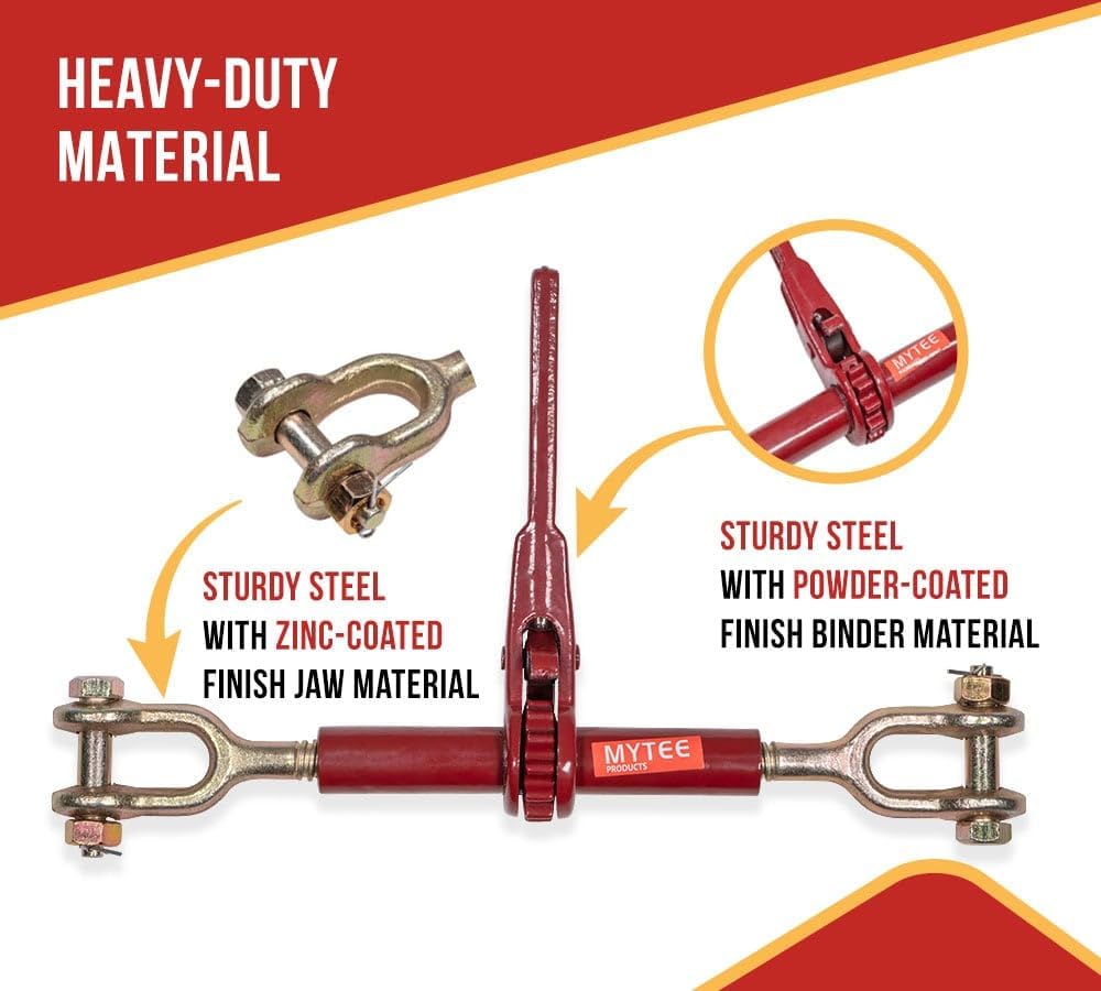 Mytee Products (4 Pack) Ratchet Speciality Binder, Jaw-Jaw 10' Barrel, 13,000 lbs WLL