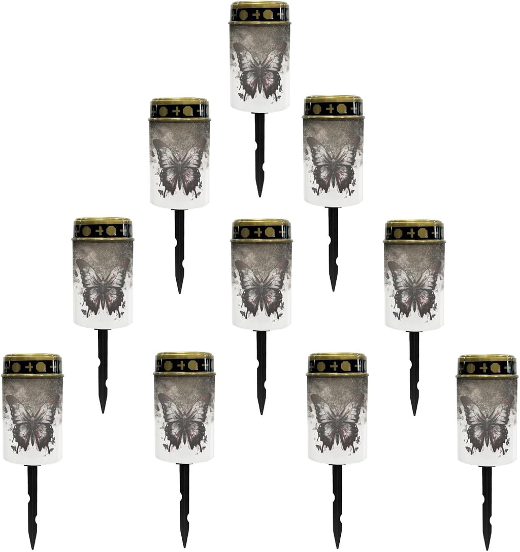 Black Butterfly Outdoor Butterfly Solar Lights Solar Pathway Lights Waterproof Solar Walkway Lights Solar Powered Lantern Landscape Lights Flameless Light