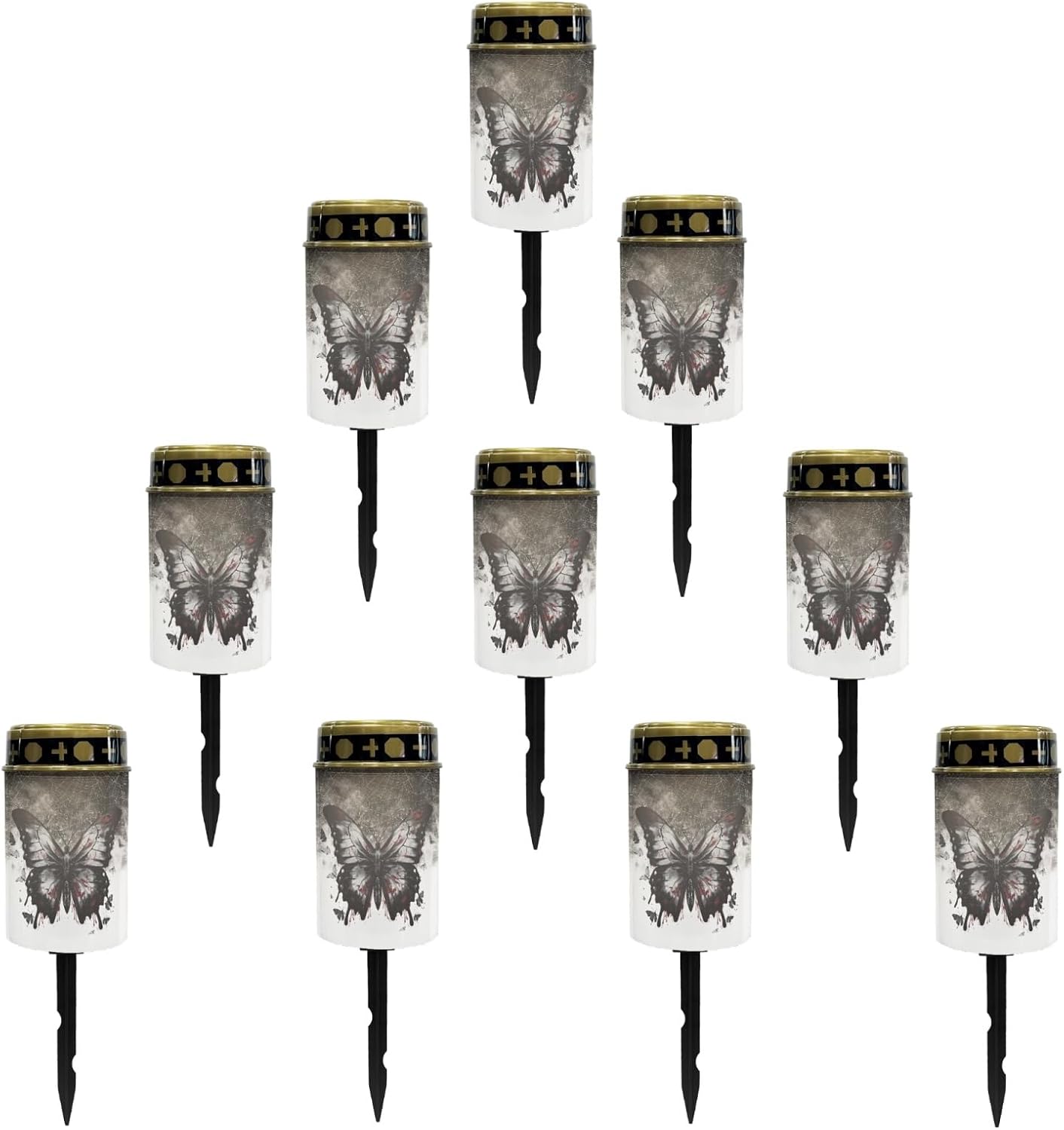 Black Butterfly Outdoor Butterfly Solar Lights Solar Pathway Lights Waterproof Solar Walkway Lights Solar Powered Lantern Landscape Lights Flameless Light