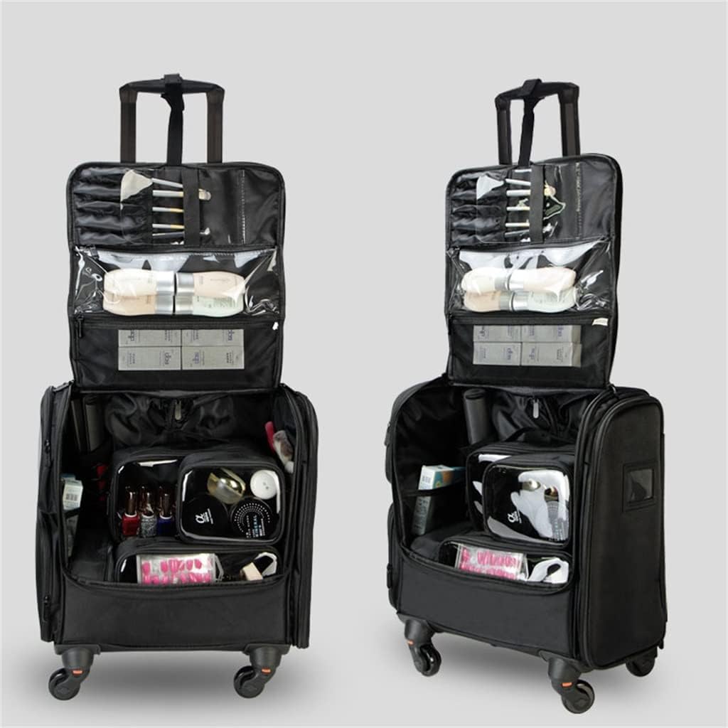 Trolley Case Oxford Black Travel Large Capacity Beauty Suitcase Ladies Cosmetic Bag Cosmetics Storage Toolbox
