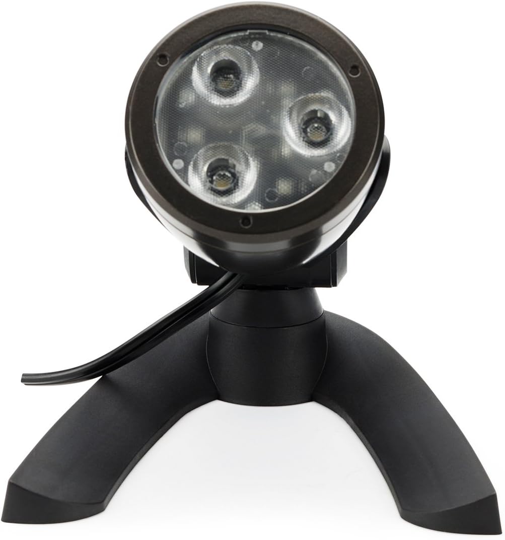 Aquascape 3-Watt Submersible Underwater Warm White LED Spotlight for Ponds, Water Features & Landscape Lighting, 84033