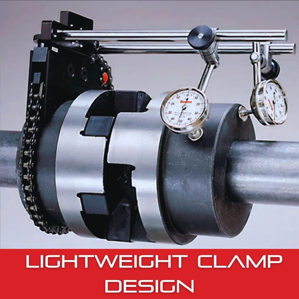 Starrett Shaft Alignment Clamp Only with Black Anodized Aluminum - Heavy-Duty Roller Chain, Fits up to a 7-1/2' Diameter Shaft - 668