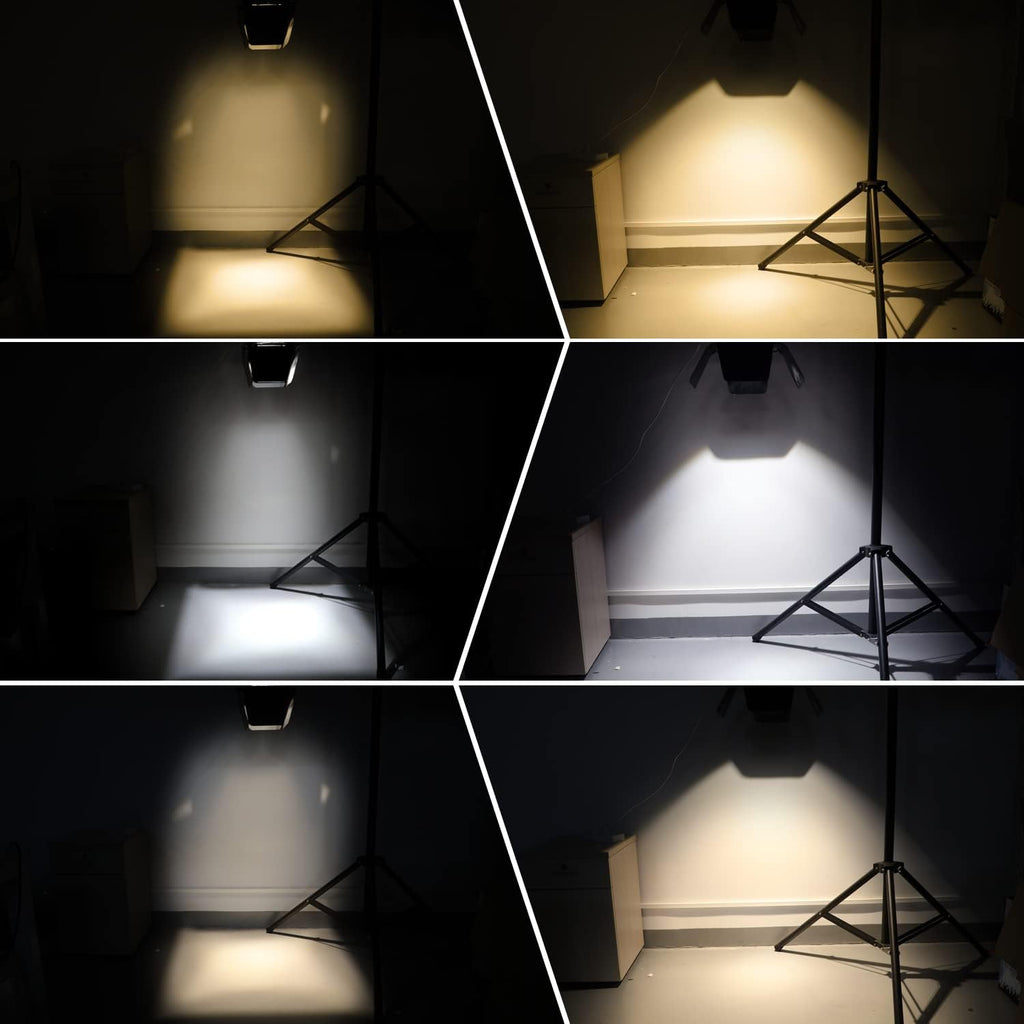 BETOPPER White Stage Par Lights w/Barndoor Professional 100W COB Spotlight Bright DJ Light Strobe Lighting for Church,Parties,Wedding,Therter,Live Events,Stage etc.（4）