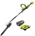 Ryobi 10 in. 40-Volt Lithium-Ion Cordless Pole Saw - 2.6 Ah Battery and Charger Included