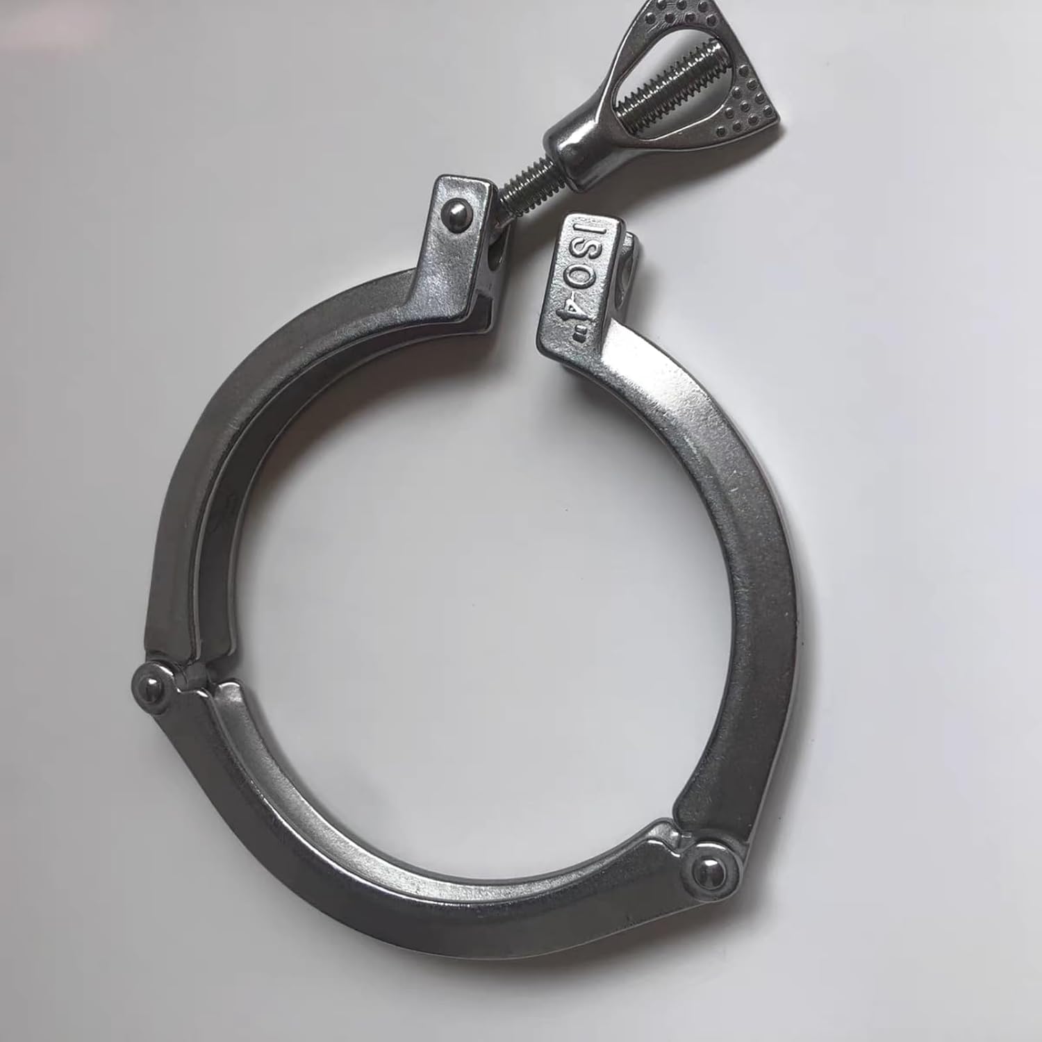 5.5' three pieces Clamps, 304 Stainless Steel ISO Three Segment Heavy Duty Tri-Clamp sanitary tri clamps, fit ferrules SS Pipe clamps (5.5')