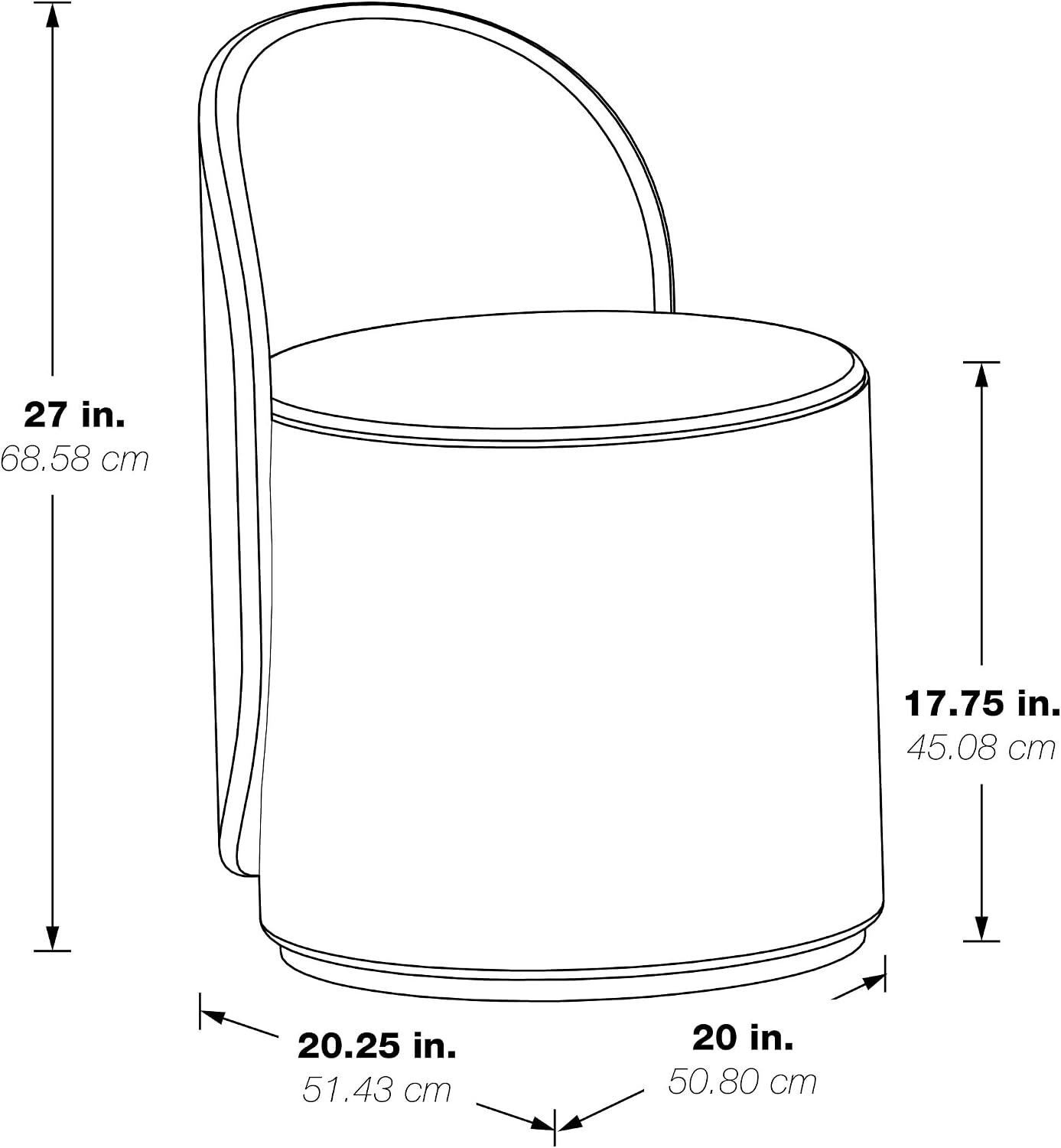 OSP Home Furnishings Lystra Swivel Barrel Vanity Chair with Textured Boucle Fabric, Cream