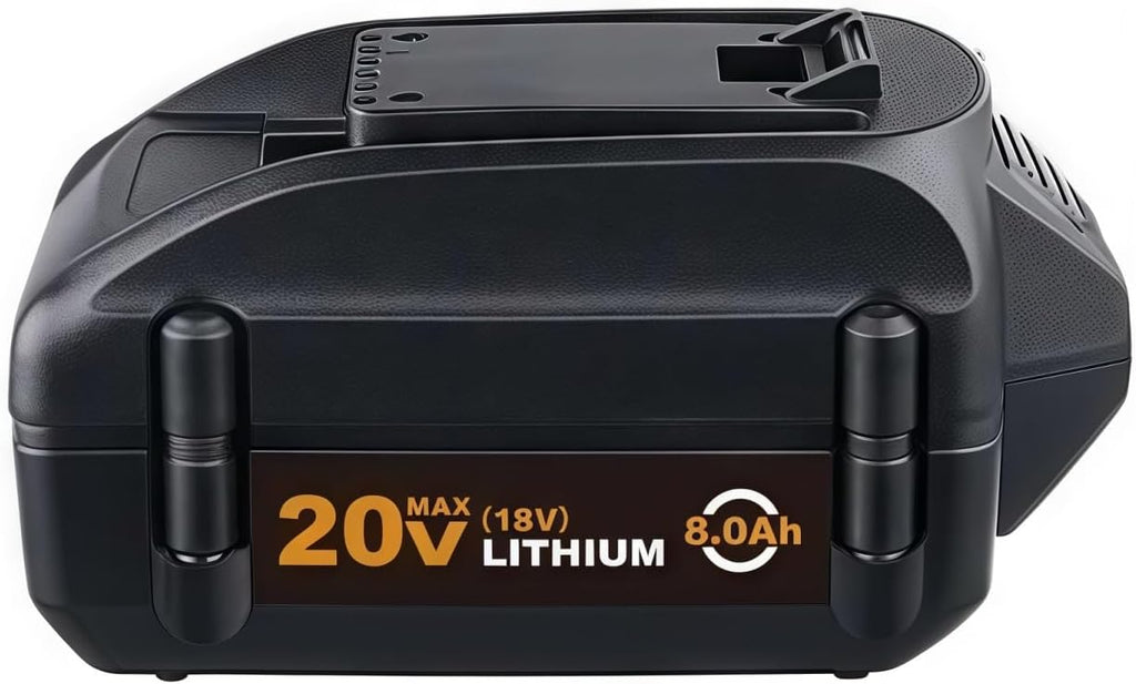 20V Replacement Lithium-Ion Battery Compatible With Worx WA3520 WG151 WA3575 WA3512 Cordless Power Drill Angle Grinder Reciprocating Saw Tool Packs(1PCS 8.0Ah)
