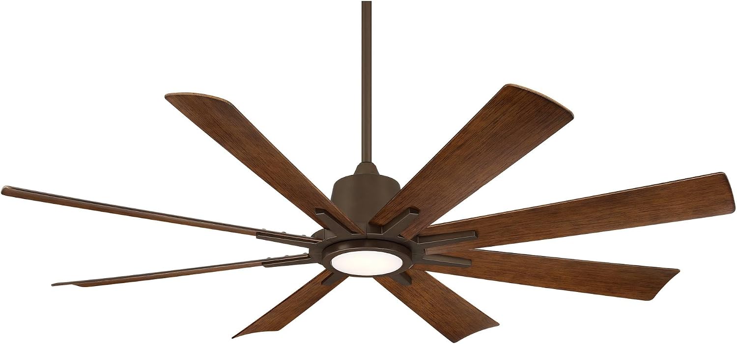 Casa Vieja 54' Inspirit Bronze LED Damp Remote Ceiling Fan