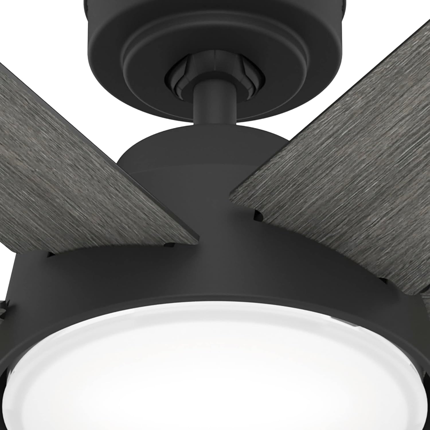 Hunter 52 inch Donatella Matte Black Ceiling Fan with LED Light Kit and Handheld Remote