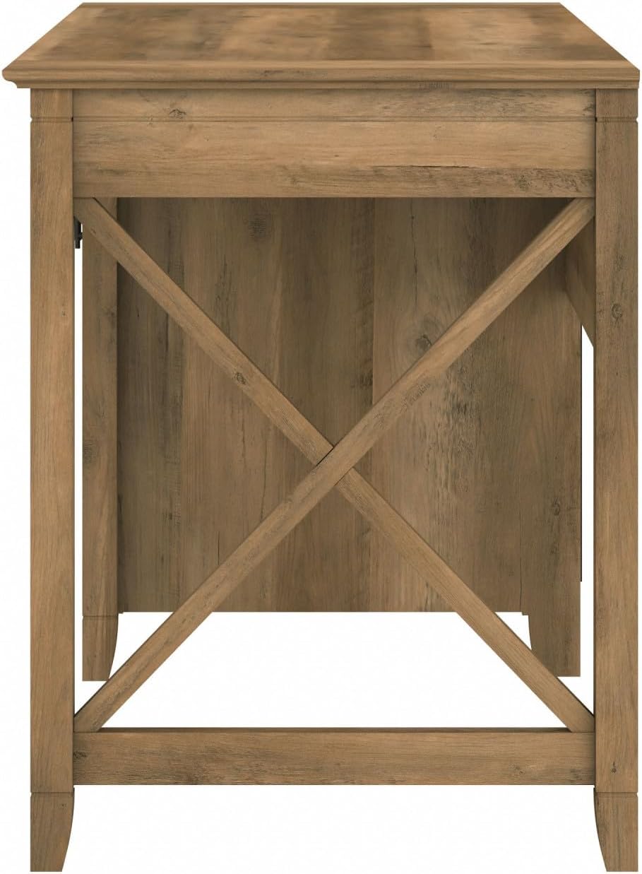 Bush Home Key West Computer Desk with Storage | Farmhouse PC Table for Home Office in Reclaimed Pine | 54W x 24D