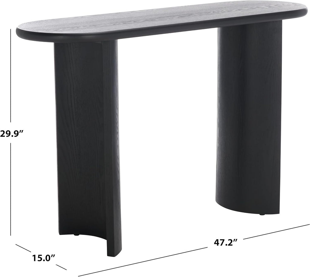 SAFAVIEH Home Collection Koka Black Oval Top Console Table (Fully Assembled)