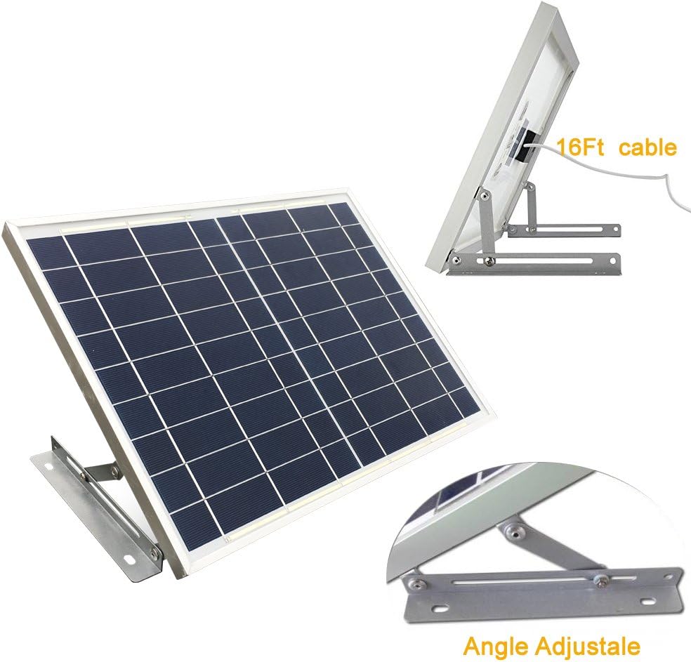 SUNLONG 120 LED Solar Flood Lights,Outdoor Waterproof Sign Lights Aluminum Casting Security Light for Garage Billboard Yard Parking Patio