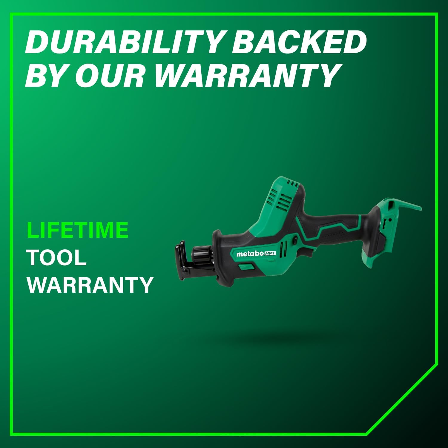 Metabo HPT 18V Cordless One-Handed Reciprocating Saw, Lightweight Design, Compact Saw Size, High-Speed 3,200 Strokes Per Minute, Versatile Blade Compatibility, LED Light, CR18DAQ4