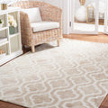 SAFAVIEH Dip Dye Collection Area Rug - 5' x 8', Beige & Ivory, Handmade Moroccan Watercolor Wool, Ideal for High Traffic Areas in Living Room, Bedroom (DDY537G)