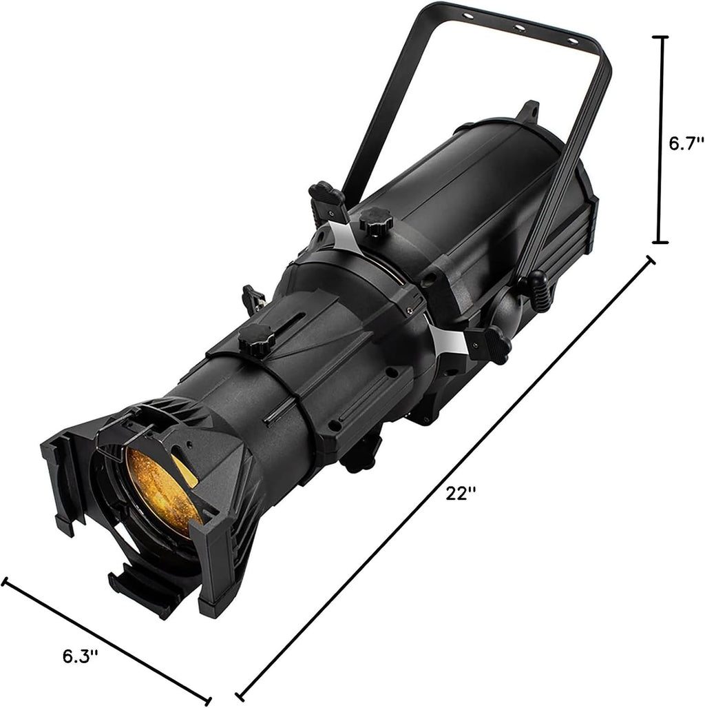 SHEHDS LEKO Profile Spotlights LED 250W RGBW 4in1 Color 17° Angle DJ Ellipsoidal Lights Manual Focus Four-Leaf Manual Cut Light Barrier 2500K-7500k DMX512 Stage Par Lights for Party KTV Bar Show