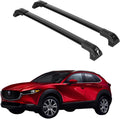 ERKUL Heavy Duty 220lb Roof Rack Cross Bars for Mazda CX-30 2020-2026 | Solid Metal Mounts | Aluminum Crossbars with Anti Theft Lock for Rooftop - Compatible with Flush Rails - Black