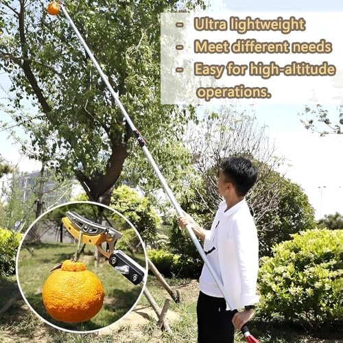 Telescopic Pole Saw & Fruit Picker - 1.8-3.0m Long Reach Pruner for Effortless Tree Trimming, Hedge Cutting & High Branch Access - Essential Gardening Tool for Easy Shrub Maintenance