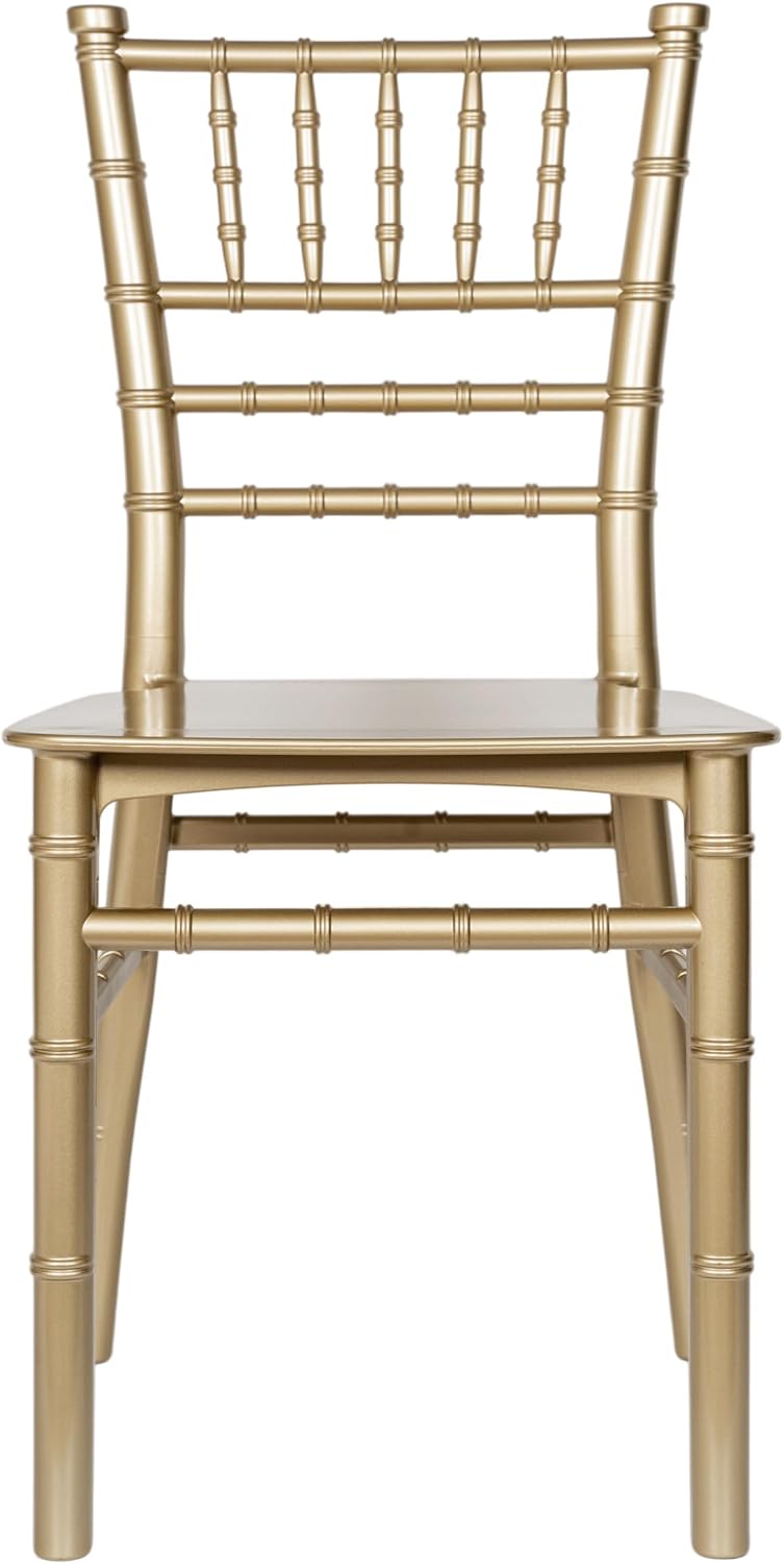 Flash Furniture Hercules 6 Pack Child's Gold Resin Party and Event Chiavari Chair for Commercial & Residential Use