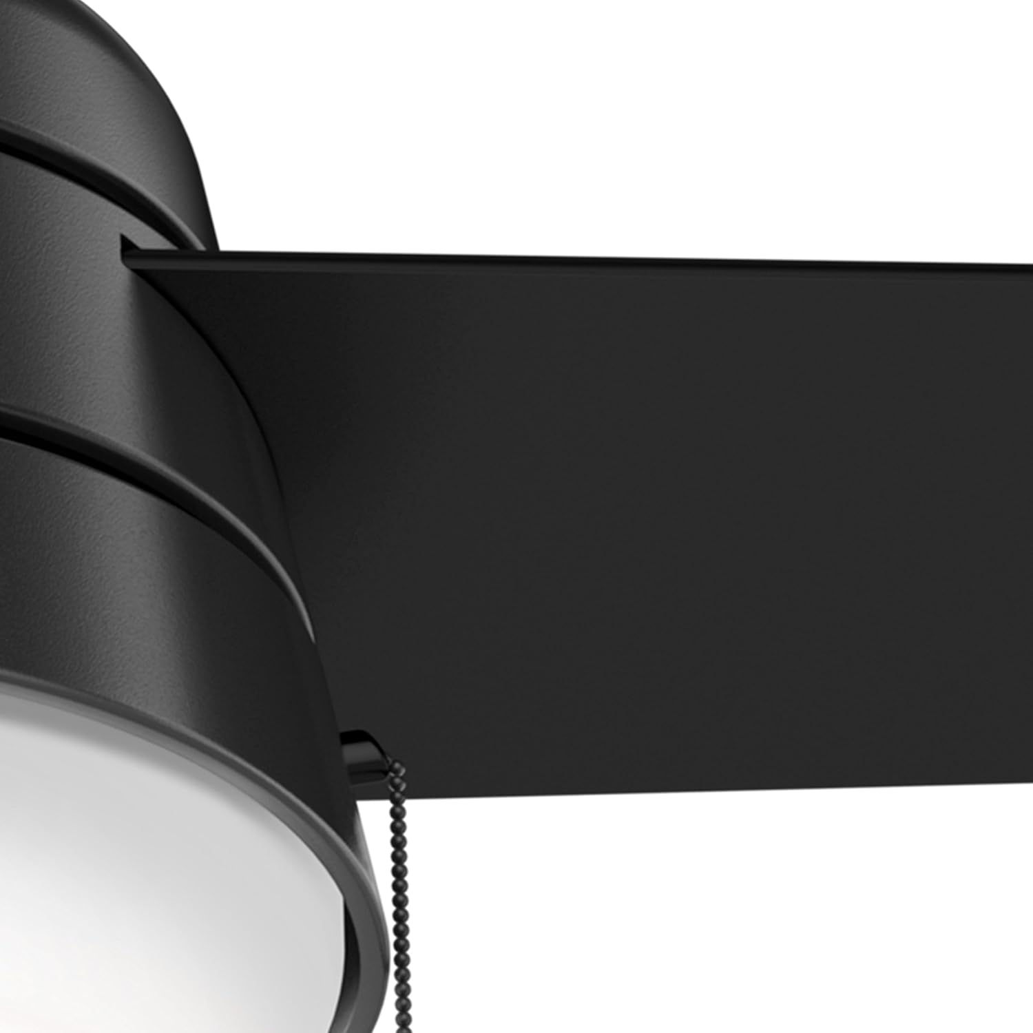 Hunter Fan 36 Inch Matte Black Indoor Ceiling Fan with Light and Pull Chain for Bedroom, Kitchen, Living Room (Renewed)