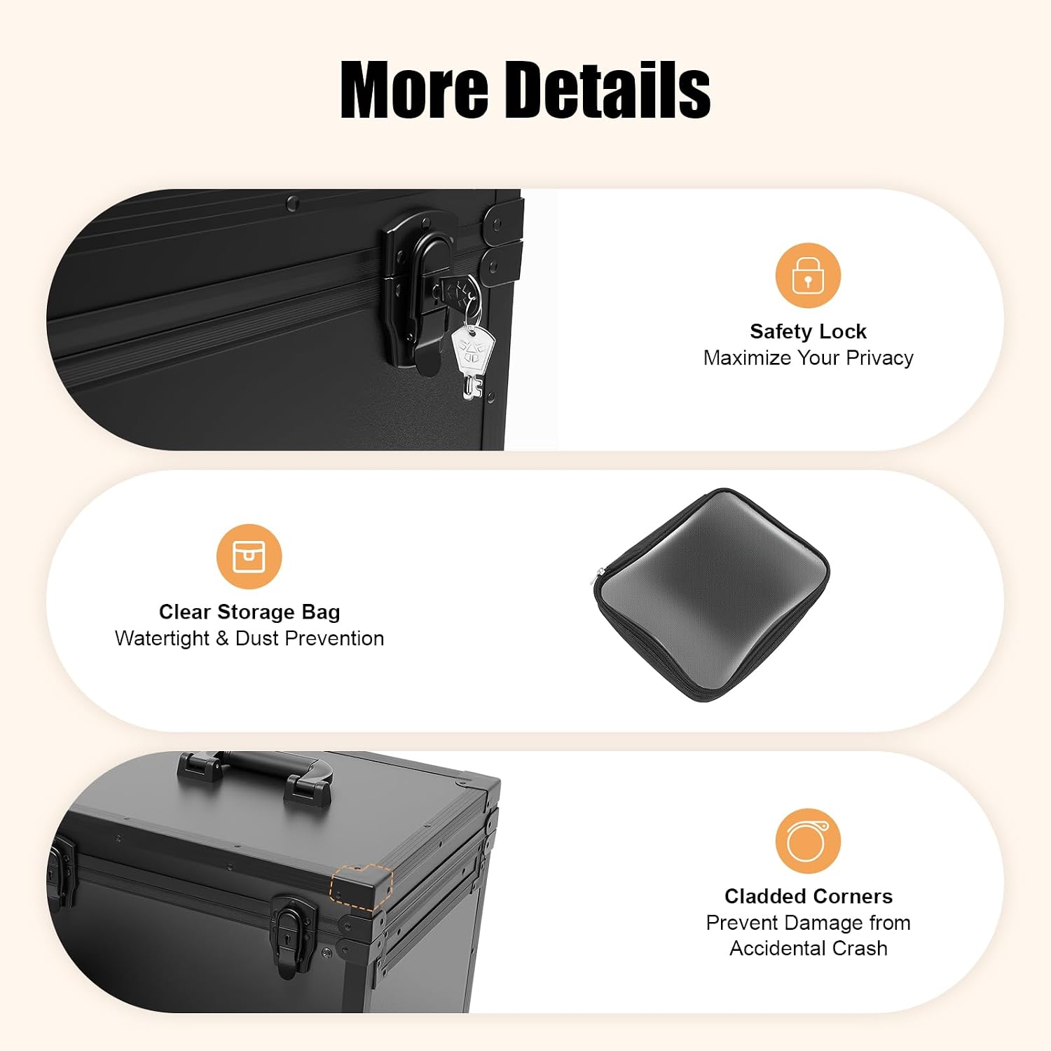 Professional Rolling Makeup Case, Beauty Classified Storage Trolley Travel Train Case with 6* Universal Wheels for Makeup Enthusiast Hair Barbers Stylist Nail Technician Black
